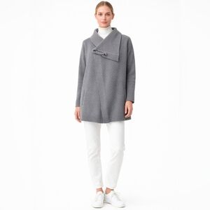 Margaret O’Leary Knit Shawl Collar Pin Cardigan Olive Green Soft wool-blend, M/L